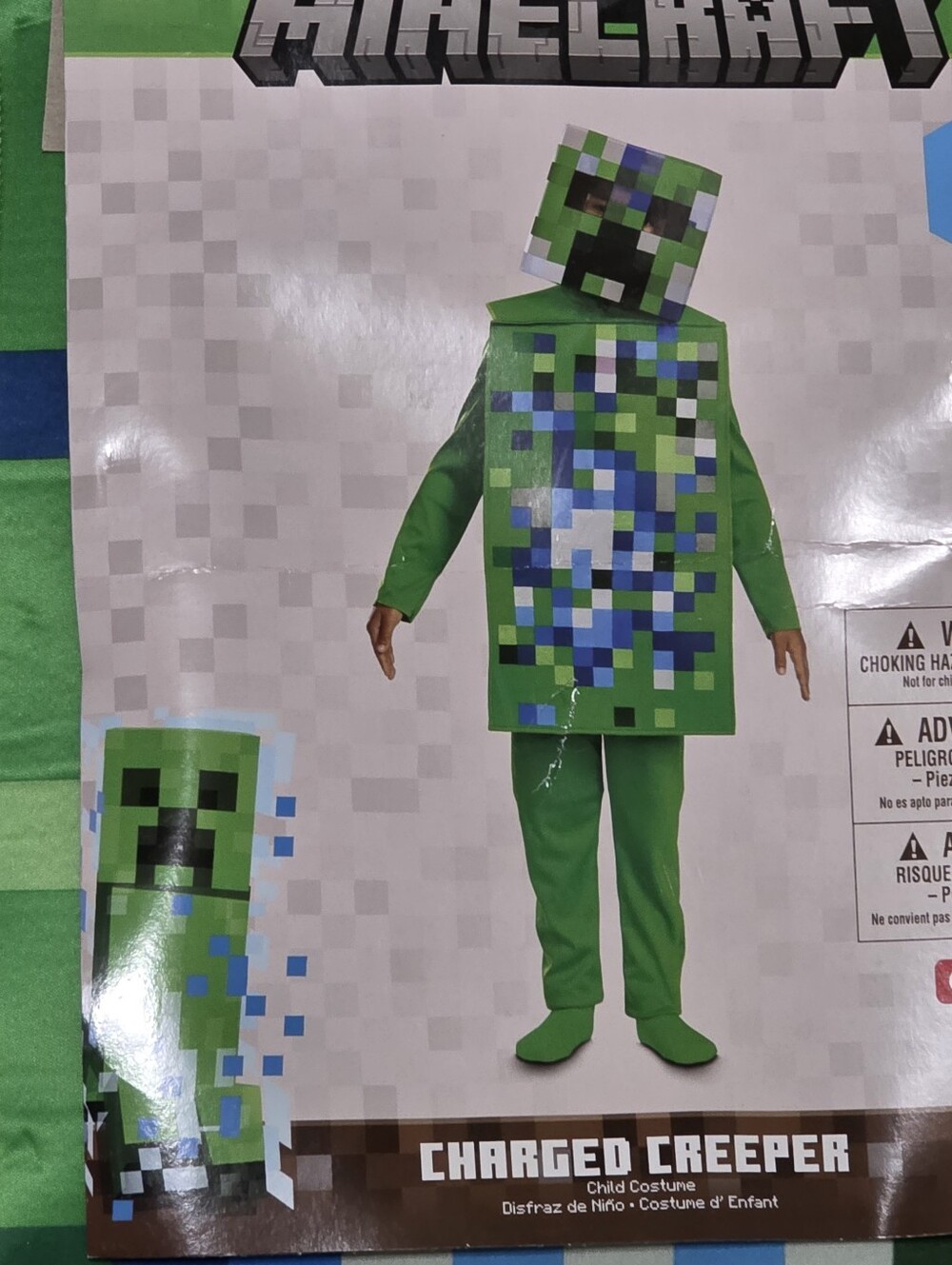 Minecraft Creeper Costume With Mask Size 4/6